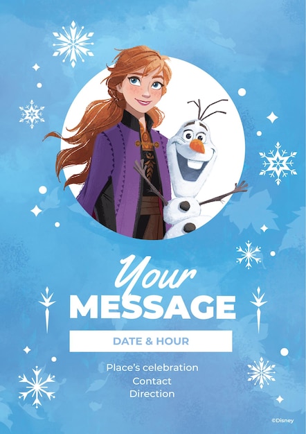 Anna Frozen Birthday Invitation