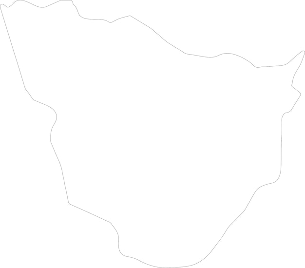 Vector annaba algeria outline map