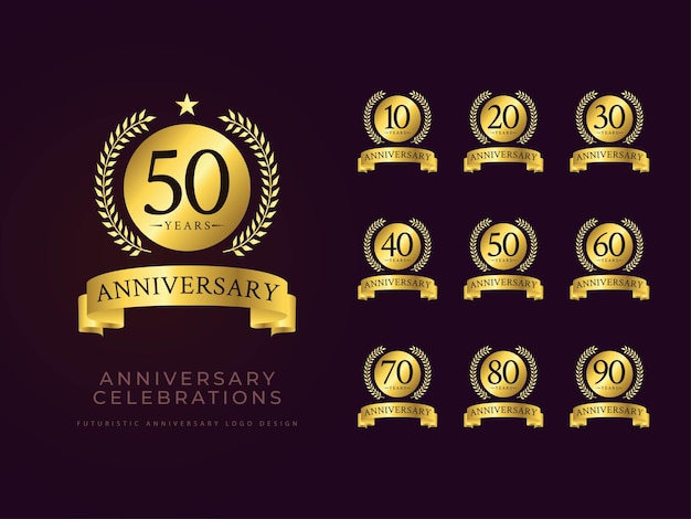 Anniversary celebration Logo Colletions Template