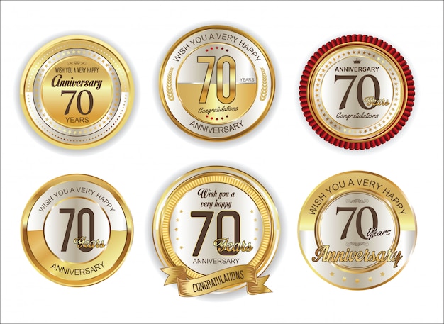 Anniversary golden badges