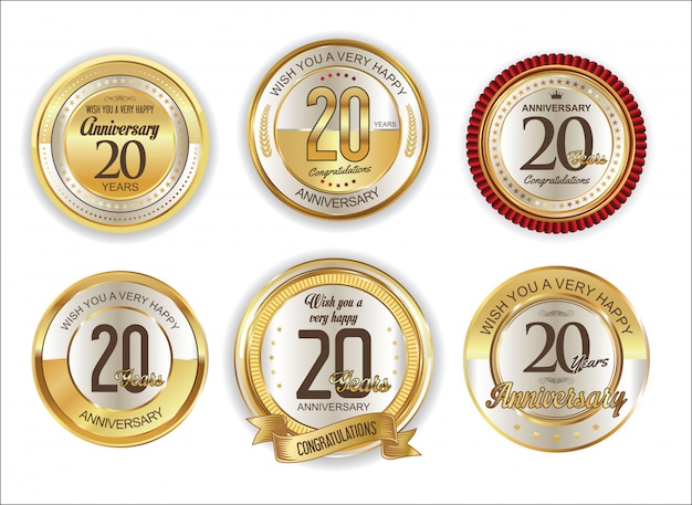 Anniversary golden badges