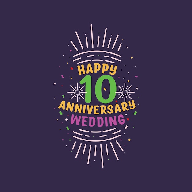 Anniversary lettering design Free Premium Vector