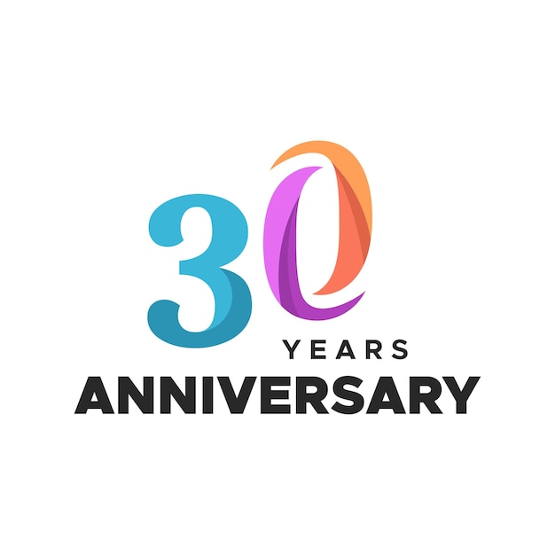 Anniversary Number Vector Design Collection