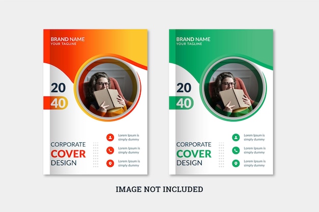 Annual business corporate book cover design template