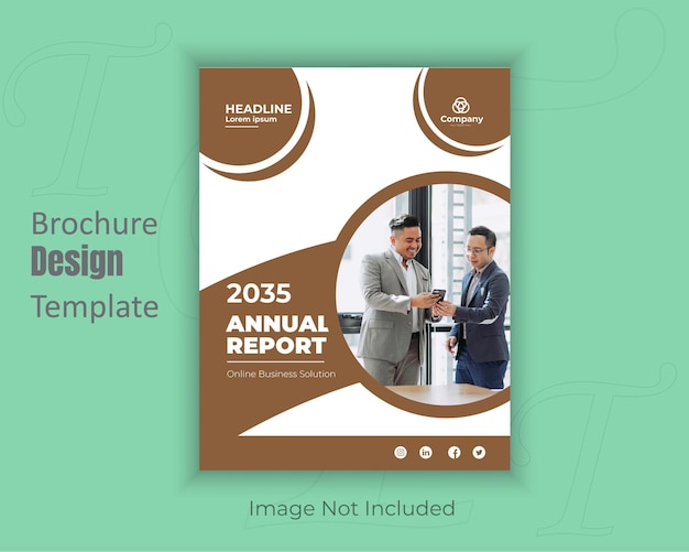 Annual business report brochure design template