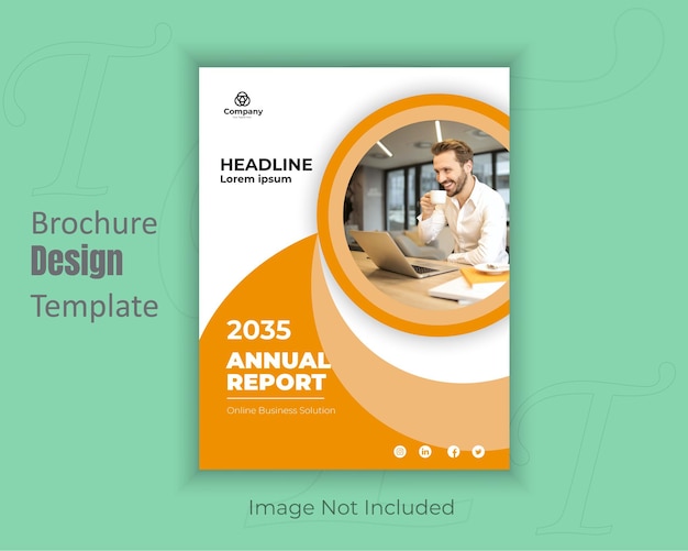 Annual business report brochure design template