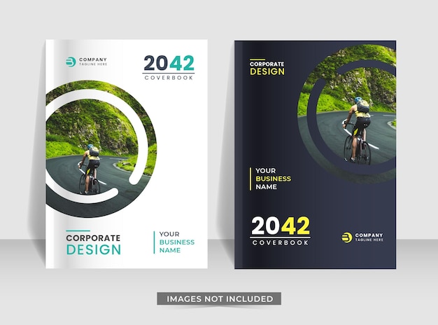 Annual report book cover layout design flyer brochure A4 size design template