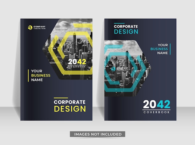 Annual report book cover layout design flyer brochure A4 size design template