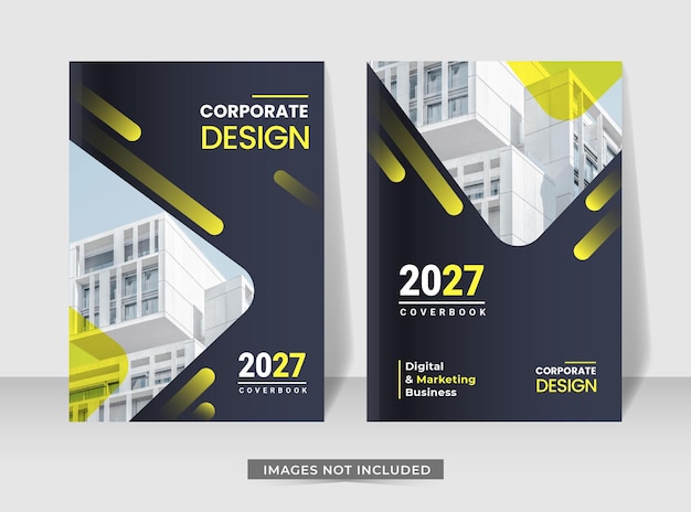 Annual report book cover layout design flyer brochure A4 size design template