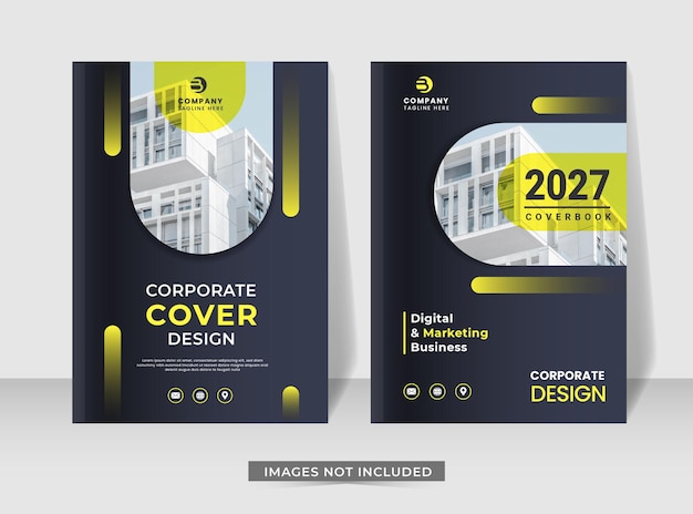 Annual report book cover layout design flyer brochure A4 size design template