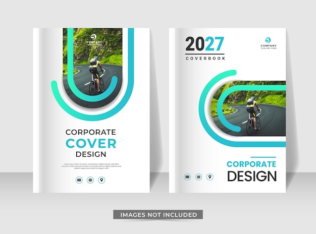 Annual report book cover layout design flyer brochure A4 size design template