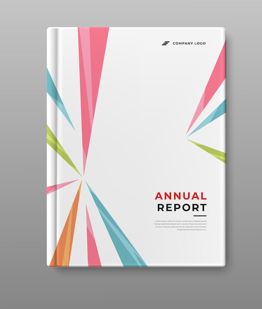 Annual report book cover template design