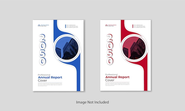 Annual report cover page template or Vector business cover page and company profile cover page