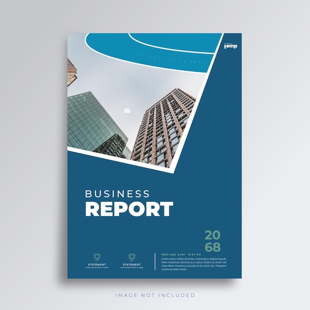 Vector annual report cover poster design