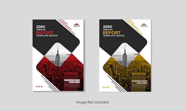 Annual report cover template or Business cover page and company profile, booklet cover Vector design