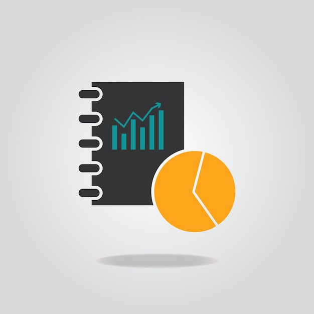 Annual report flat icon graphic design vector illustration