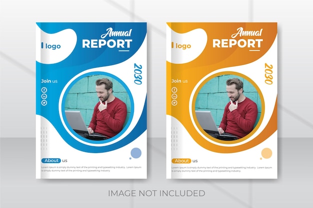 Annual Report Flyer Presentation Modern template A4 brochure cover design