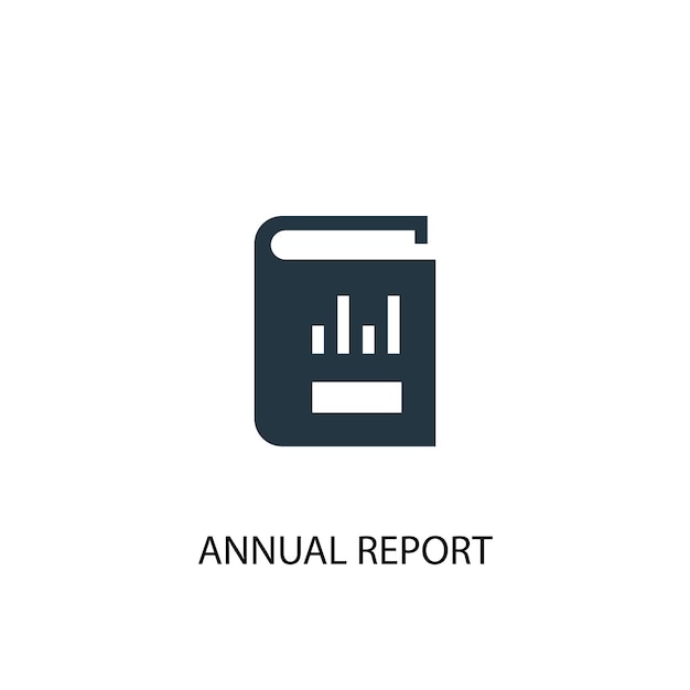 Annual report icon. Simple element illustration. Annual report concept symbol design from Accounting collection. Can be used for web and mobile.