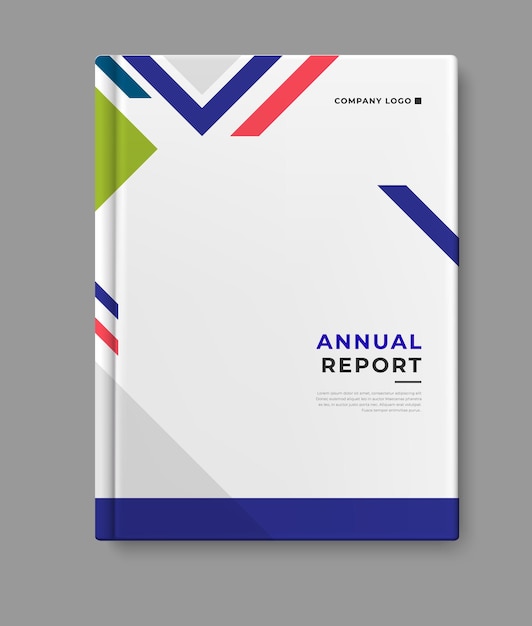 Annual report template  cover book background