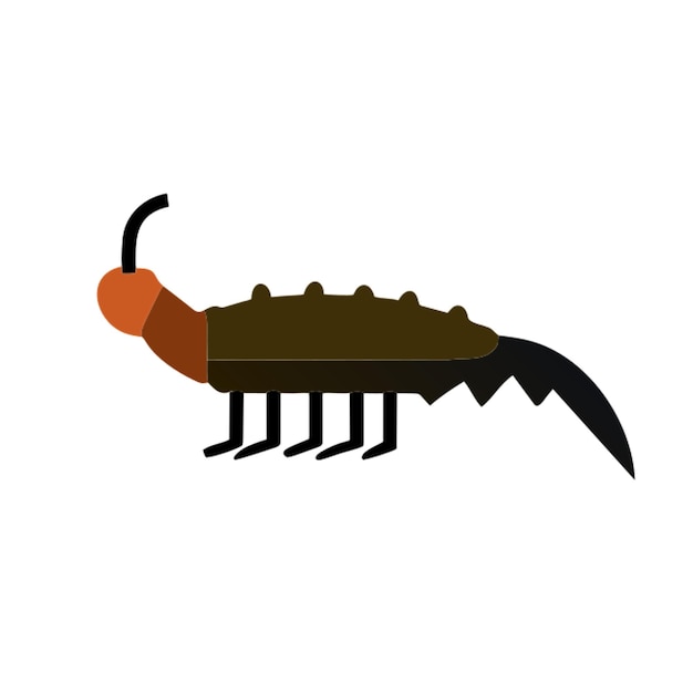 Vector anomalocaris shrimp cries icon vector illustration icon