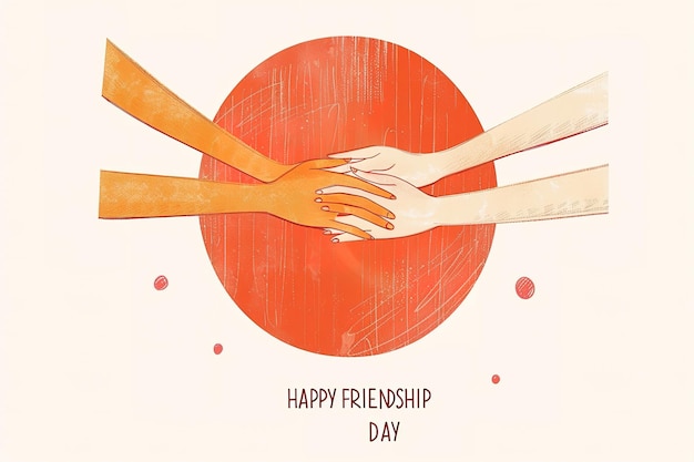 Vector anomaly illustration of two hands holding each other symbolizing friendship in a vector style with t