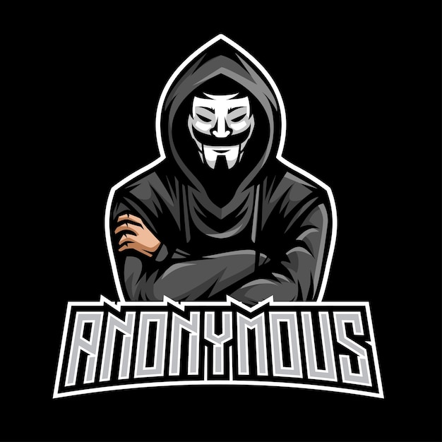 Anonymous Hacker Mascot Logo Illustration