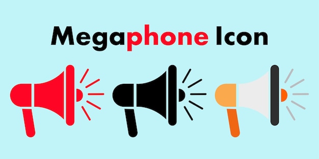 anousment megaphone vector icon on Background