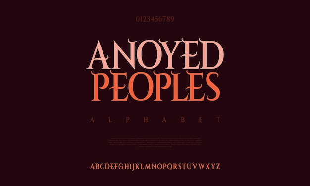 Anoyedpeoples creative modern urban alphabet font Digital abstract moslem futuristic fashion sport