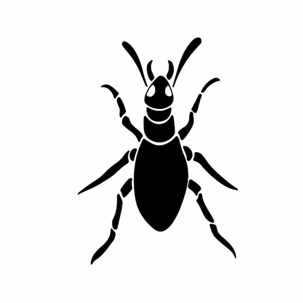 Ant Logo Symbol Stencil Design Tattoo Vector Illustration