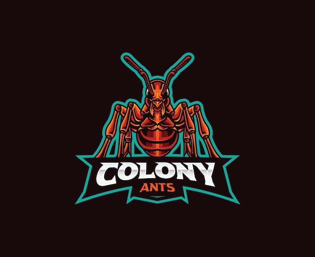 Ant mascot logo design