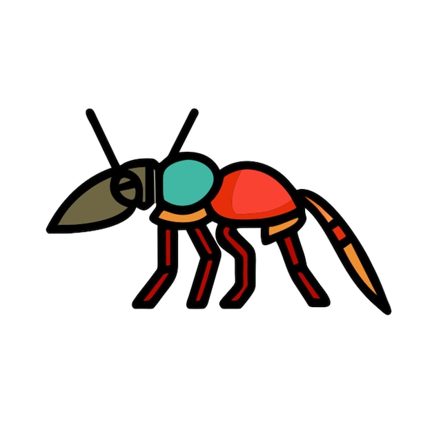 ant runs icon vector illustration icon