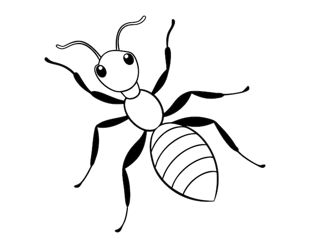 Vector ant silhouette vector illustration