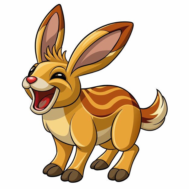 Antelope Jackrabbit rodent laughs vector kawaii