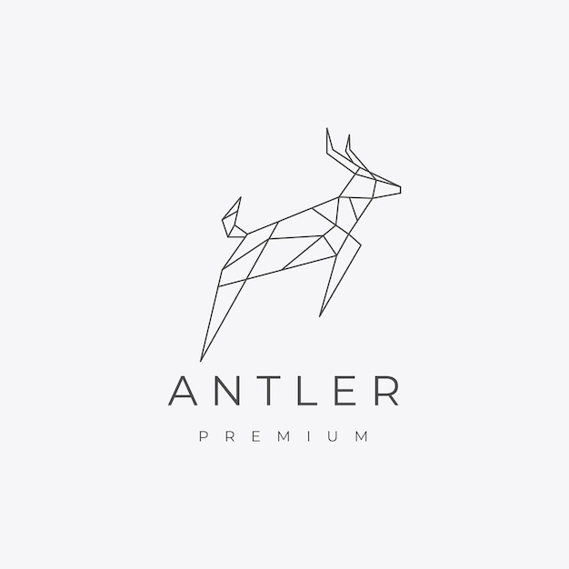 Vector antelope logo vector icon design template