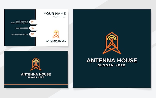 Antenna home logo suitable for company with business card template