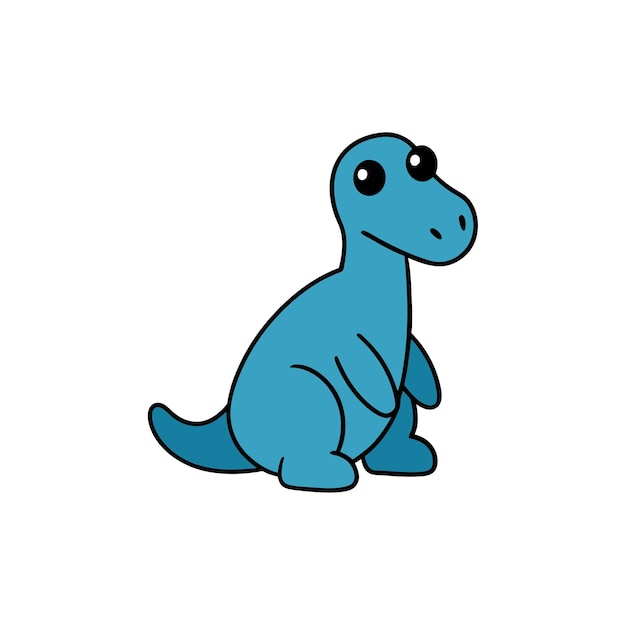 Anteosaurus dinosaur sits icon vector illustration