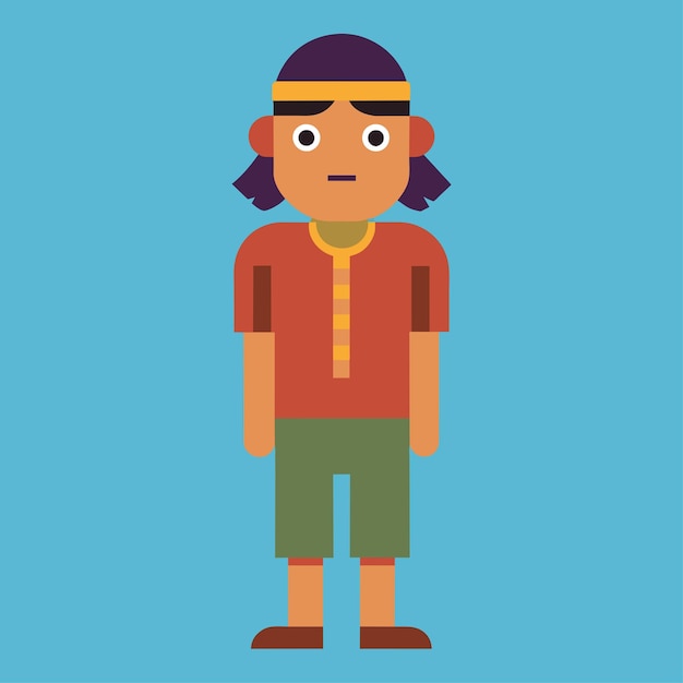 Vector anthropologist vector character in flat style