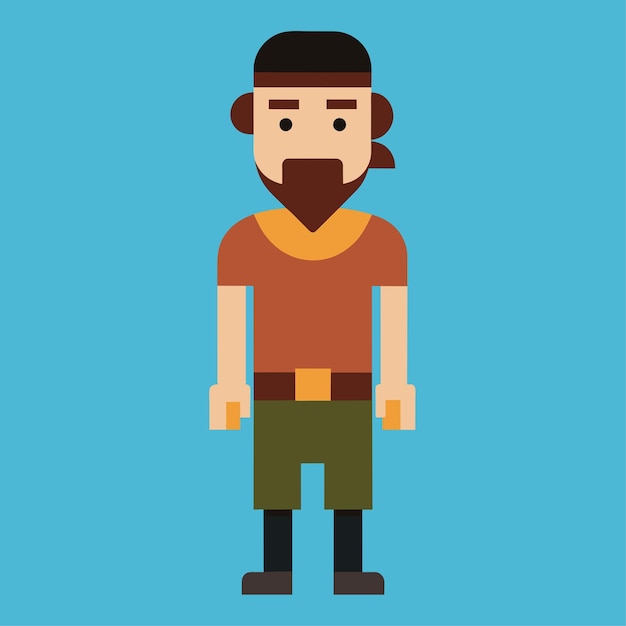 Anthropologist Vector Character in Flat Style