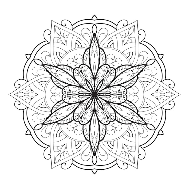 Anti stress Coloring Page Mandala