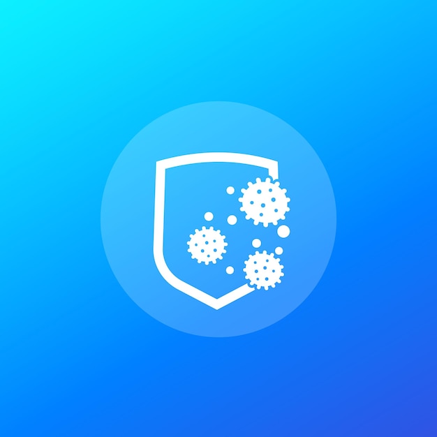 Antibacterial protection or immune system vector icon