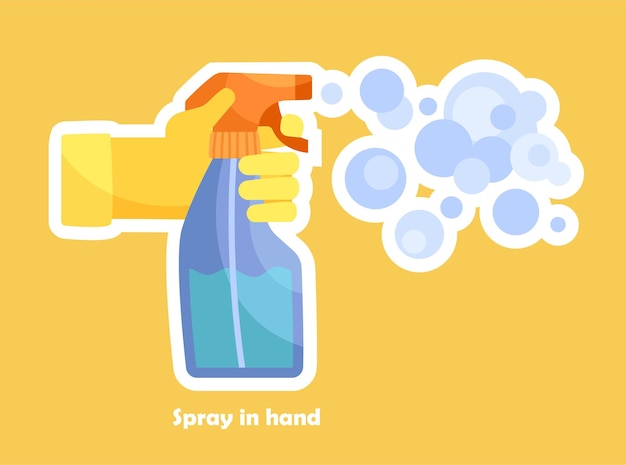 Antibacterial spray sticker