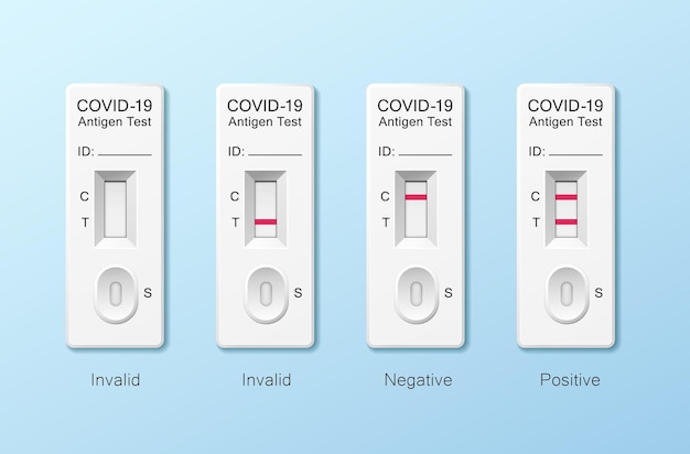 Antigen detection kits ATK Positive Negative and Invalid Results for COVID19 collections