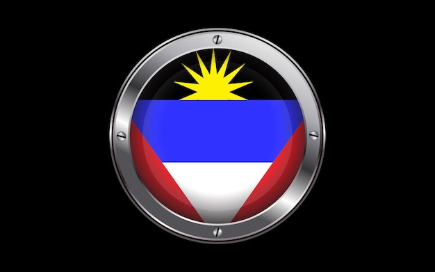 Antigua and Barbuda Flag in 3D Vector