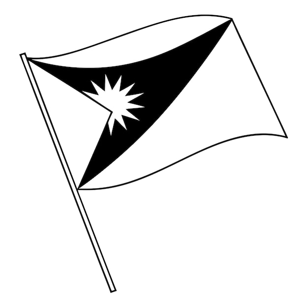 Antigua and Barbuda flag illustration on white background