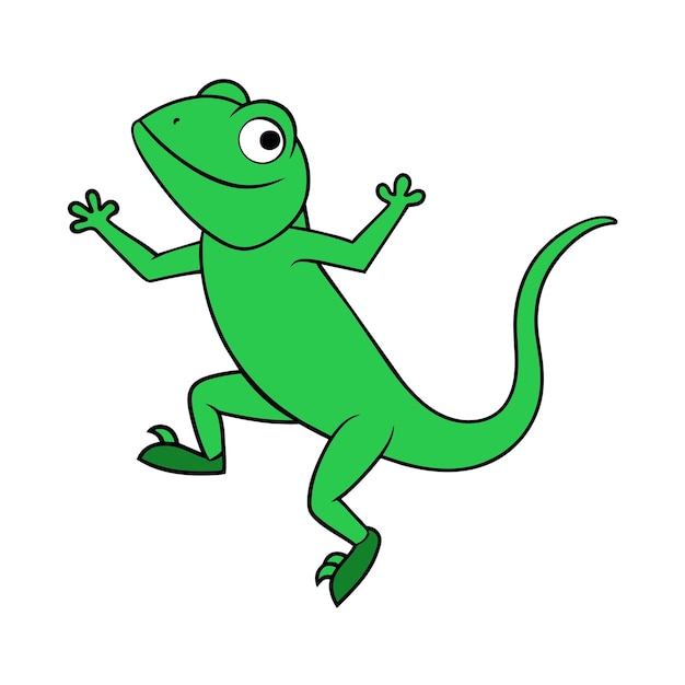 Antillean Iguana dancing icon vector illustration