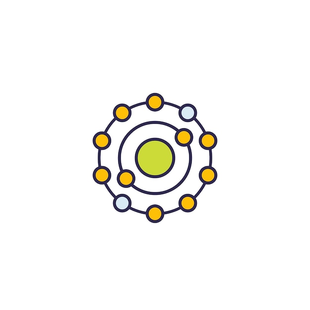 Antioxidant icon vector on white