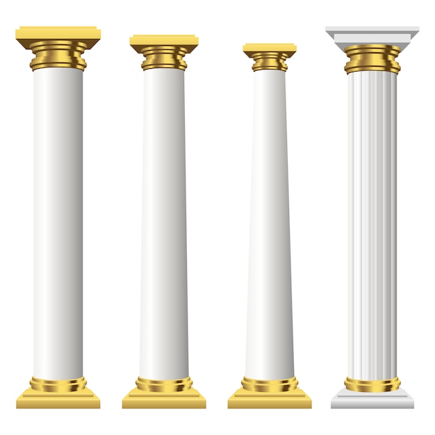 Antique columns isolated