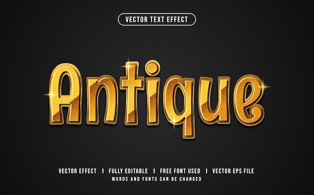 Antique Editable Vector Text Effect