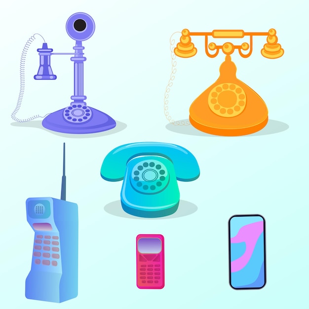 Antique telephones Development of communication facilitiesEvolution of phones