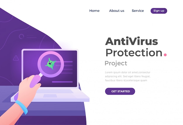 Antivirus Protection landing page